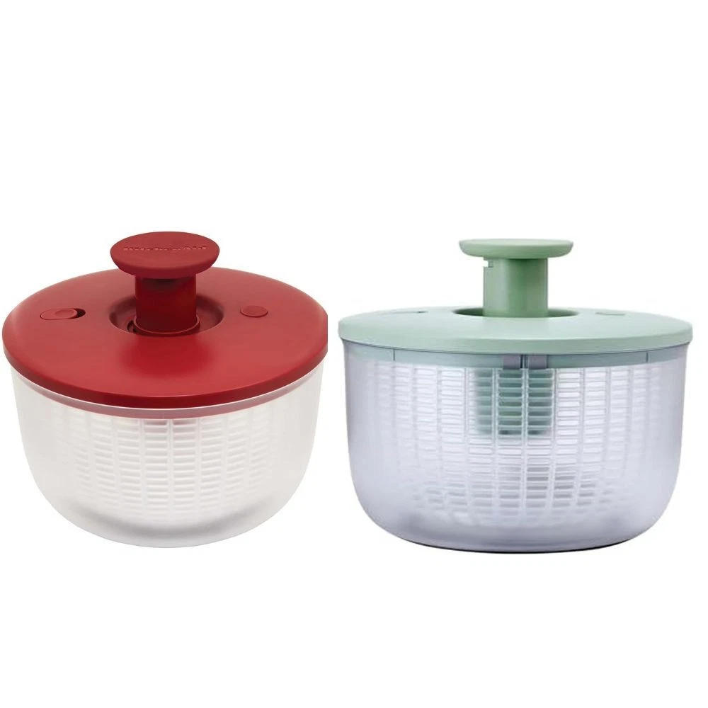 KitchenAid Universal Salad Spinner - Large Bowl, Non-Slip Base - Red or Green