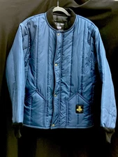 RefrigiWear Cooler Wear Jacket Mens M Blue Insulated Cold Storage Workwear