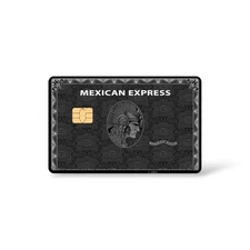 Mexican Express Black Credit Card Sticker Debit Card Skin Cover