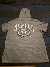 Under Armour Rival size XL Lightweight Terry Short Sleeve Hoodie Heather Gray.