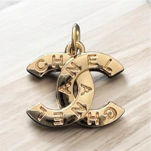 Chanel Zipper Pull Button Charm All Gold 19mm Stamped