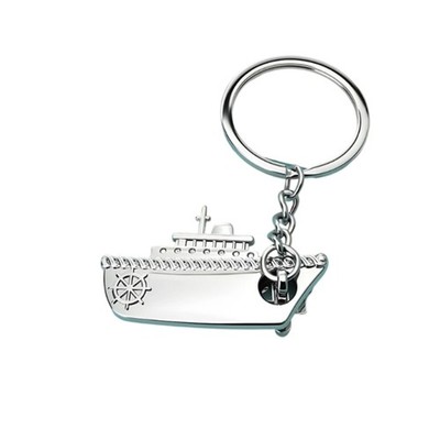 Compact And Lightweight Ship Shaped Keychain Adornment Suitable For All Ages