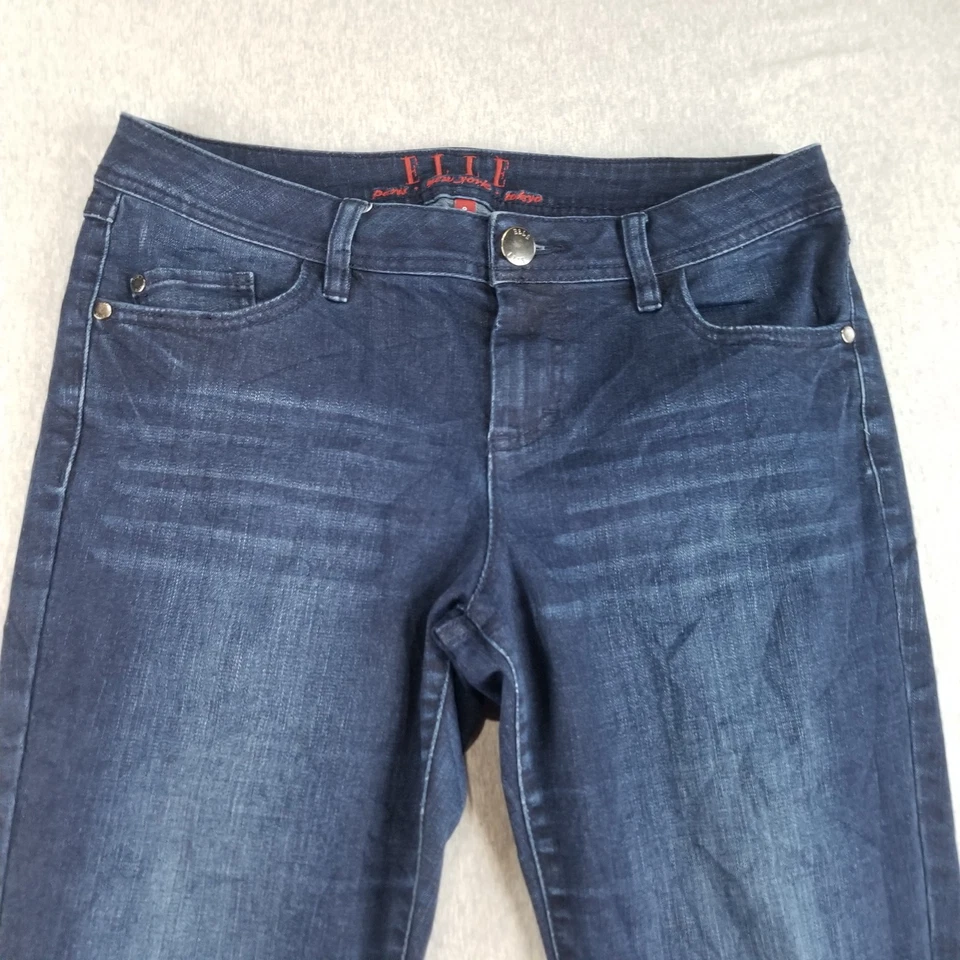 Estera elástica Elle Jeans para mujer talla 8. Lindo lavado oscuro Normcore de moda elegante bonito Foto 2 de 4