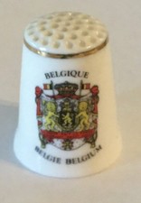 Belgique Belgie Belgium Thimble Vintage Souvenir Collectible