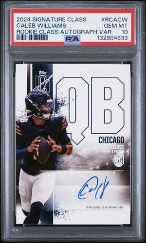 2024 TOPPS SIGNATURE CLASS SP CALEB WILLIAMS AUTO RC PSA 10 Gem Mint 🔥 BEARS