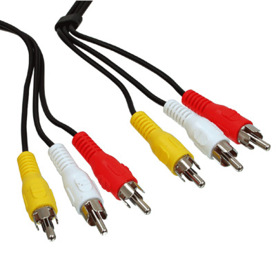 1.5m Cinch Kabel 3-fach RCA Audio / Videokabel Cinchkabel mit 3 Cinchstecker AV