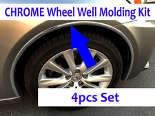 Forhonda 2004-2022 Models - Set Of 4 Chrome Fender Wheel Well Trim Molding Forhonda 2004-2022 Models - Set Of 4 Chrome Fender Wheel Well Trim Molding