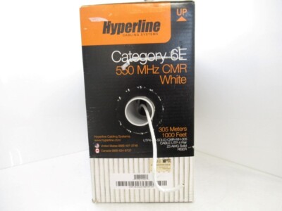 CAT 6E /4PR6WHT4305 HYPERLINE WIRE UTPA-C6 SOLID-CMR-WH-305 METERS