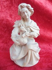 Bellissima Scultura In Legno, Ragazza Con Anatra (Intera), Tirolo!