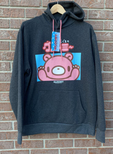 Gloomy Bear The Naughty Grizzly Anime Pullover Hoodie Dark Gray Men’s Large - Picture 1 of 4