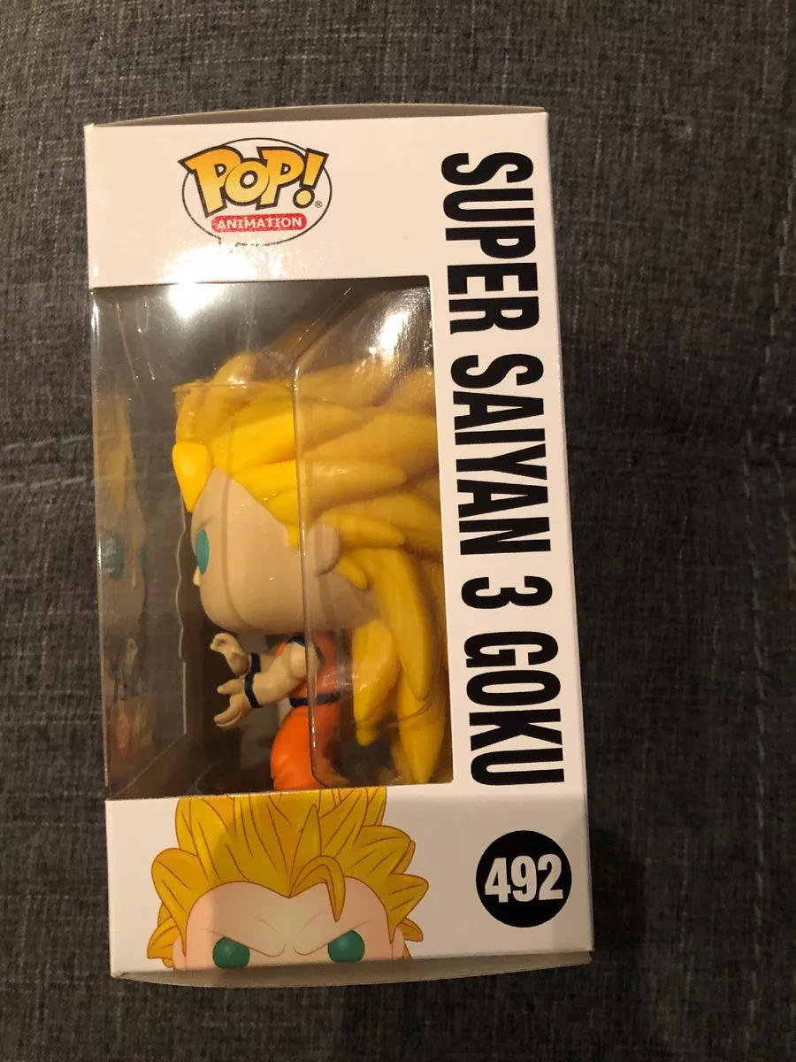 Funko Pop! Animation Dragon Ball Z Super Saiyan 3 Goku GameStop Exclusive  Figure #492 - US