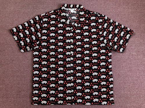 PLAYBOY BUNNY CARDS BUTTON UP SHIRT XXL 