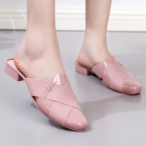 jelly block sandals