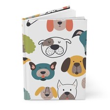 Dog Puppy Modern Hardcover Journal Notebook