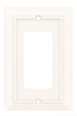 Hampton Bay W31559-W White Classic Architect Single GFCI Wall Plate Cover