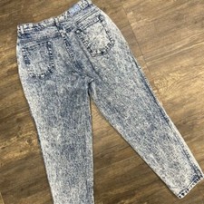Vintage Sunset Blues Acid Washed Denim Jeans Women NO SIZE (29) USA Made (581)