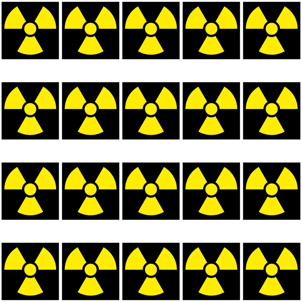 20 Aufkleber 1cm Radioaktiv Strahlung Symbol Zeichen Mini Sticker RC Modellbau - Bild 3 von 4