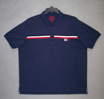 Albert Morris Polo Shirt Adult XXL 2XL Blue Golf Short Sleeve Outdoor Sport Men