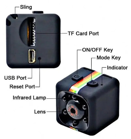 Mini Kamera 1080P HD Security Spion Nachtsicht Überwachungskamera SQ11 micro SD