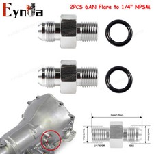 2pcs Transmission Adapter Fittings 6an Flare To 14 Npsm For Th350 Th400 700r4