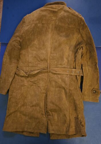 BROWN/ TAN MENS SUEDE TRENCH COAT - Zara Man - Size: Small/Medium - New/ Unworn - Picture 11 of 13