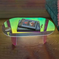 Couchtisch Beistelltisch Sofatisch Bunt Kaffeetisch 95X50X36Cm Transparent Acryl