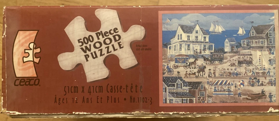 Fourth Of July Parade 500 Piece WOOD Puzzle Carol Dyer Ceaco Country scene - Image 2 of 3