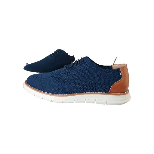 Nautica Mens size 9.5 Wrenwood Knit Fashion Sneakers NAVY  display picture 3