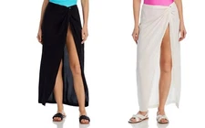 Aqua Swim Women's Twist Sarong Skirt Swim Cover-Up B4HP $78