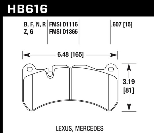 Plaquettes de frein avant de course Hawk DTC-60 POUR 08-11 vente en gros Lexus IS-F/05-06 M Benz CLK55 AMG/07