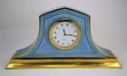 ANTIQUE  LARGE  STERLING & BLUE GUILLOCHE ENAMEL CLOCK / 17oz sterling /476 gram — photo 2