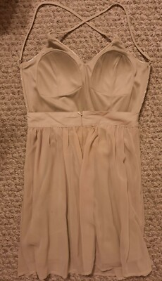 DELIAS Tan Sequin Top Spaghetti Strap Flowy Mini Dress Size M NWOT | eBay