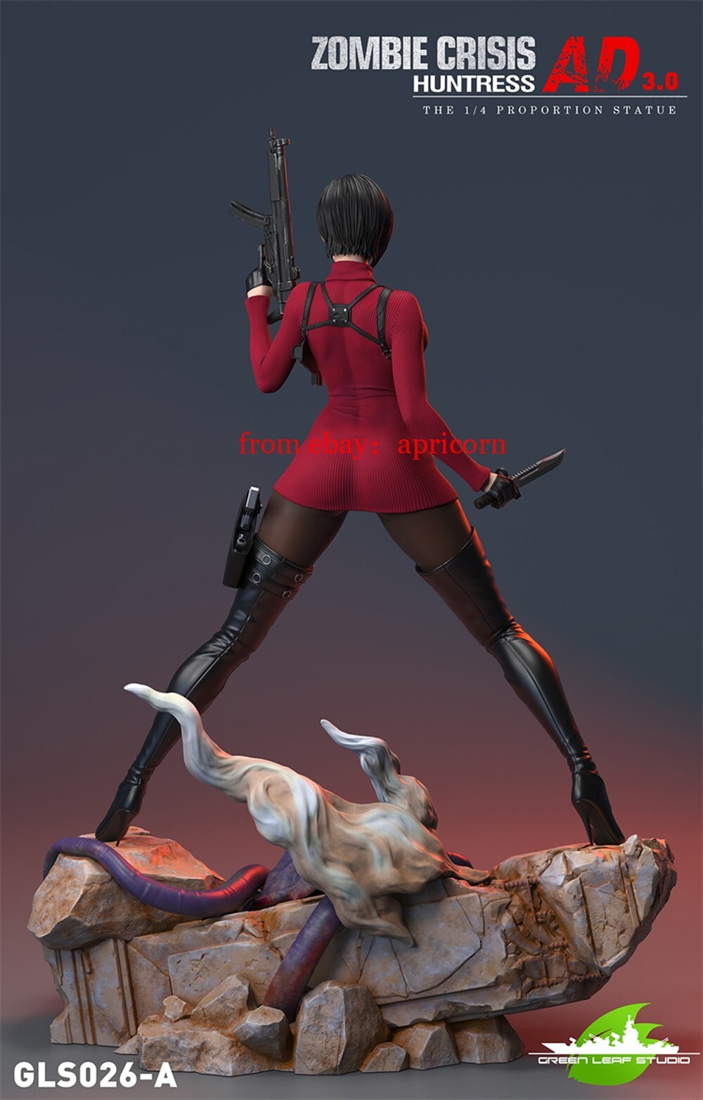 Resident Evil Ada Wong 1/4 Resin Figure Model GLS007 Statue Green Leaf In  Stock