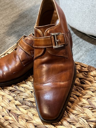 MAGNANNI Monk Strap Cognac Brown 