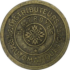 [#1282820] France, Jeton, Troyes, Distributeurs automatiques, Laiton, TTB+