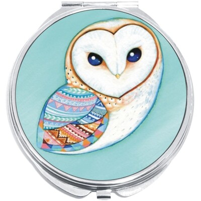 Colorful Owl Compact with Mirrors - Perfect for your Pocket or Purse