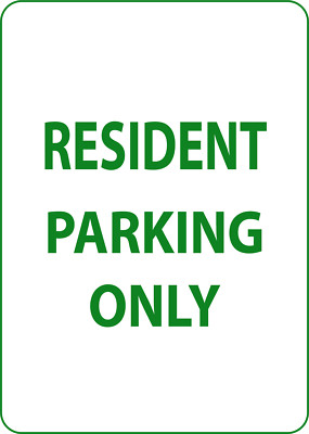 RESIDENT PARKING ONLY | Adhesive Vinyl Sign Decal | eBay