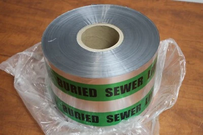 PRESCO Buried Sewer Line Underground Detectable Tape SD6105G4 (6"x1000')
