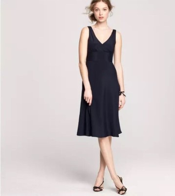 empire waist navy blue dress