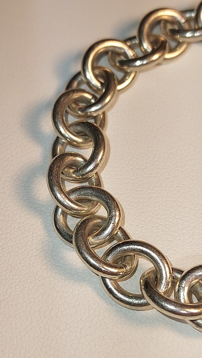 最終価格Tiffany＆Co. silver925 chain bracelet Vintage Tiffany & Co 925 Sterling Silver Double Heart Chain