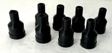 8 pack straight 7-8mm spark plug wire rubber boots socket distributor caps black