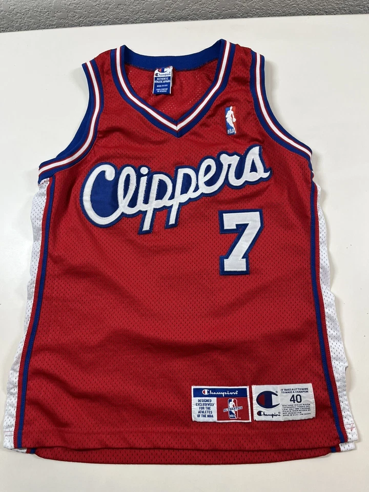 Rare Red Champion LA Los Angeles Clippers Lamar Odom Jersey Men's 40 M Medium - Image 2 of 4