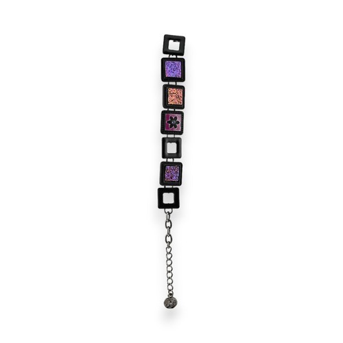 bracelet fantaisie avec cordon alcantara ocre et oeil de sainte lucie