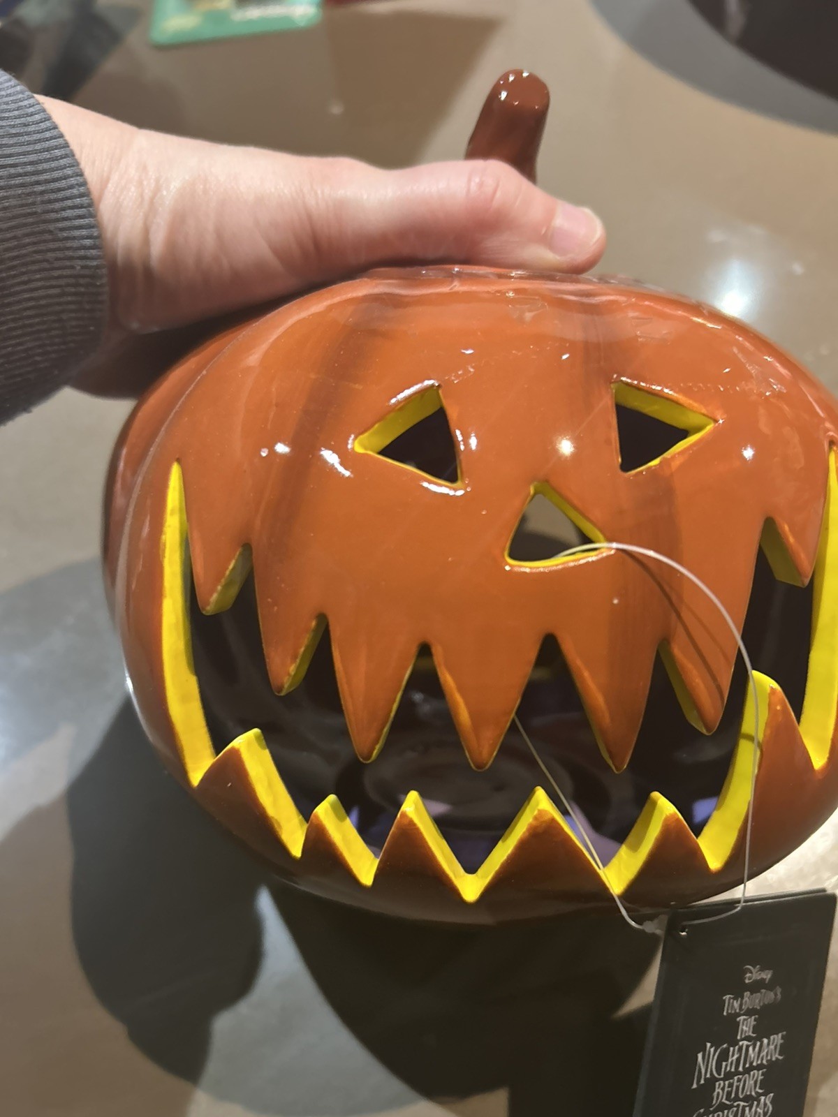 Candelabro candelabro calabaza antes de Navidad Disney Store Halloween