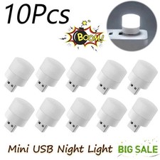 10PCS USB Portable LED Mini Nights Light Small Round Lamp Computer Mobile Power