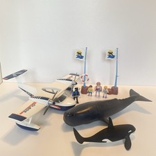 Playmobil Sperm Whale & Killer Whale Orca With Seaplane Whale Watching Day Out