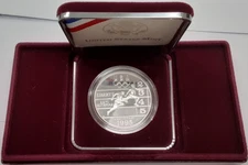 1995-P US Mint 1996 Alanta Olympics/Track Proof Silver Dollar in OGP