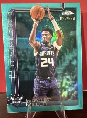 2026 Topps Chrome Update Brandon Miller Charlotte Hornets  Aqua 022/299