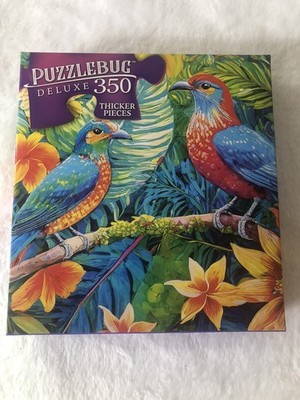 PUZZLEBUG 350-Piece Jigsaw Puzzle TROPICAL BIRD PARADISE 12 x 20 **NEW**