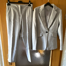 H&M Damen Hosenanzug-Set 34 Grau Blazer & Hos...